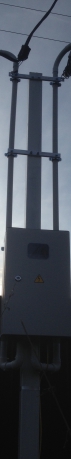 Электромонтаж вводного щита на трубостойке в деревне Большое Новосурино Можайского района