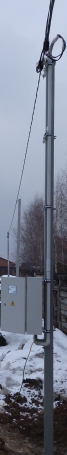 Трубостойка в поселке ВНИИССОК Одинцовский район. Подключение вводного щита на трубостойке.