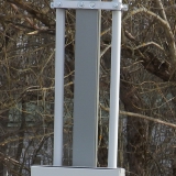 Металлическая опора с электросчетчиком установлена в сельском поселении Зубовское Клинский район