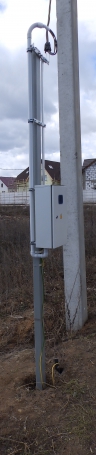 Подключение электричества село Новопетровское Истринского района. Трубостойка для кабельного подключения.
