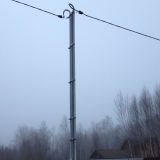 Высокая трубостойка для электричества установлена в Дмитровском районе.