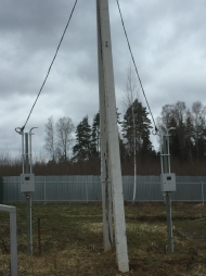 Установка, монтаж, подключение трубостойки для электричества в Чеховском районе.