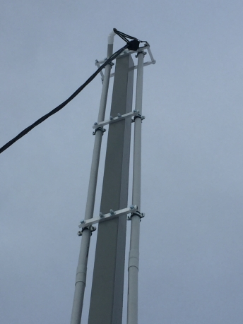 Высокая трубостойка 8 метров. Монтировали в Дмитровском районе 2019г.