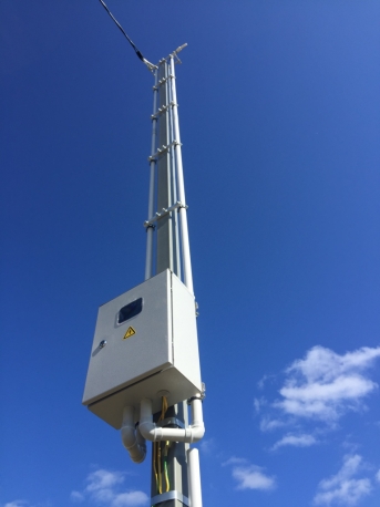 Устанавливали высокую 8-метровую трубостойку в Дмитровском районе. Май 2019г.