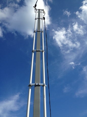 Высокая трубостойка 8м для ввода электричества Московская область
